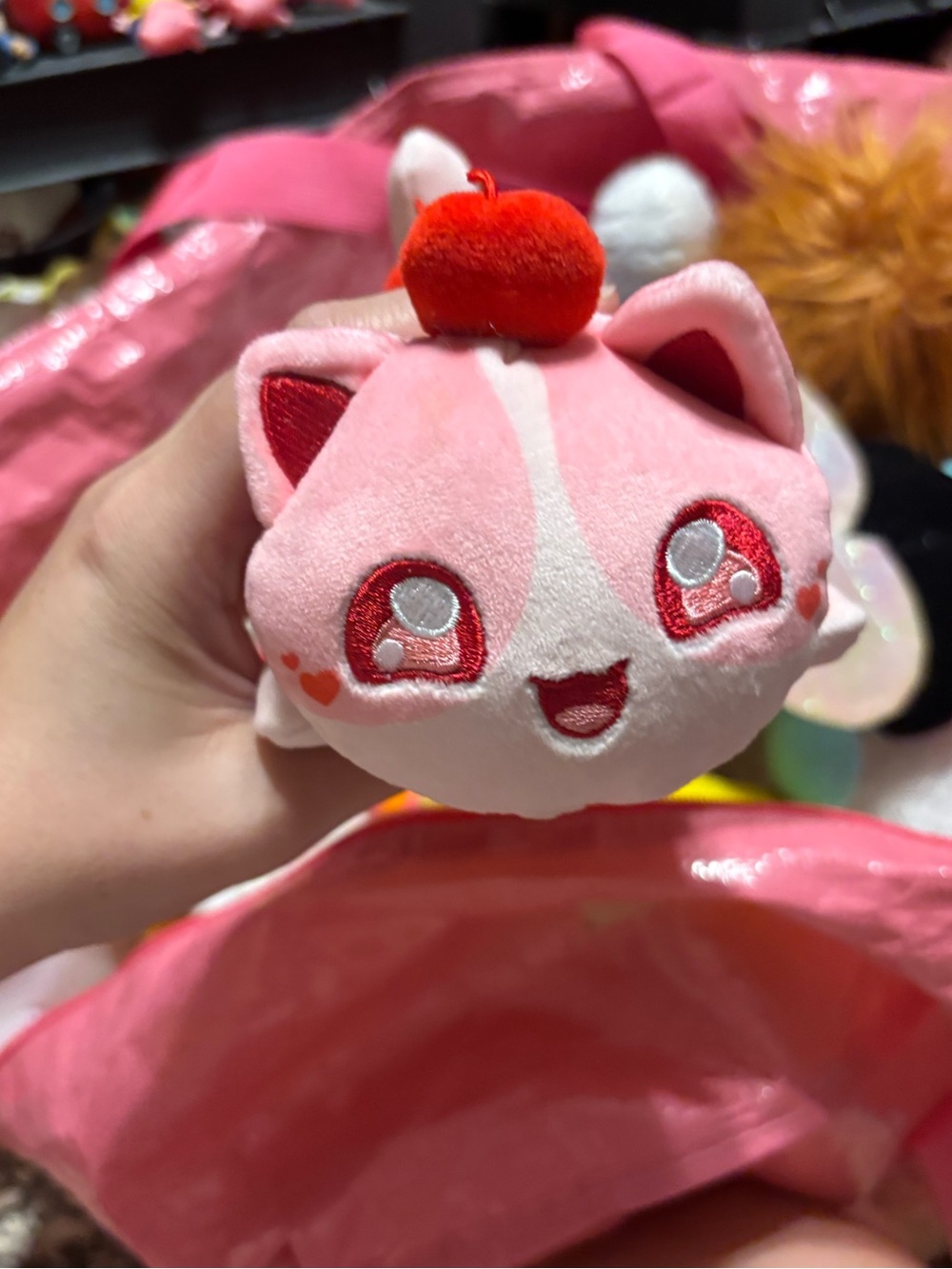 Aphmau MeeMeows Litter Cherry Cupcake Cat Plush Stuffed Animal Toy
